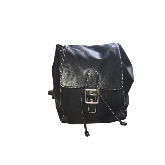 Coach Vintage 90\'s Y2K Elegant Black Leather Legacy Backpack 9569